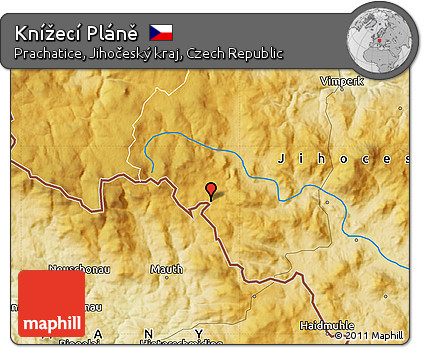 Physical Map of Knížecí Pláně