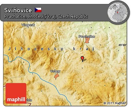 Physical Map of Sviňovice