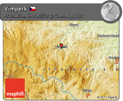 Physical Map of Vimperk