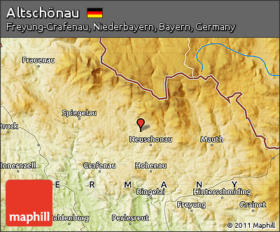 Physical Map of Altschönau