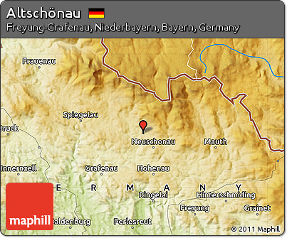 Physical Map of Altschönau