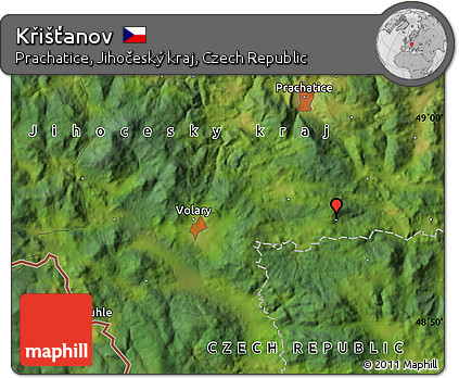 Satellite Map of Křišťanov