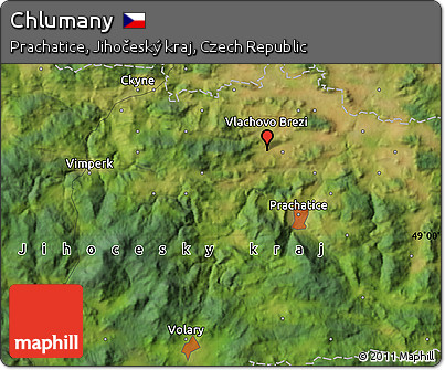 Satellite Map of Chlumany