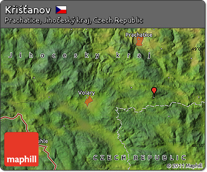 Satellite Map of Křišťanov