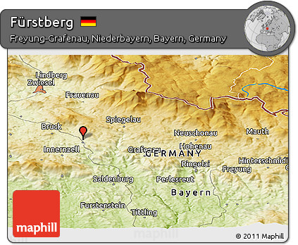 Physical Panoramic Map of Fürstberg