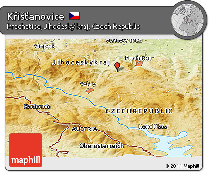 Physical Panoramic Map of Křišťanovice