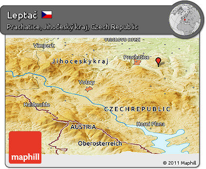 Physical Panoramic Map of Leptač