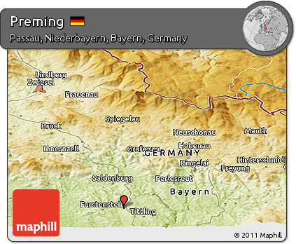 Physical Panoramic Map of Preming