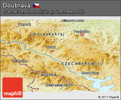 Physical Panoramic Map of Doubrava