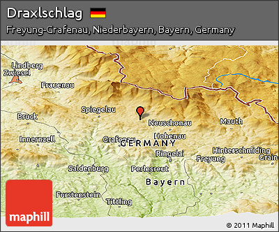 Physical Panoramic Map of Draxlschlag