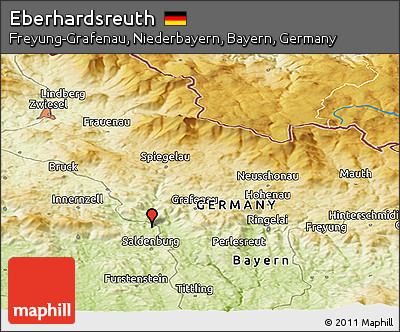 Physical Panoramic Map of Eberhardsreuth