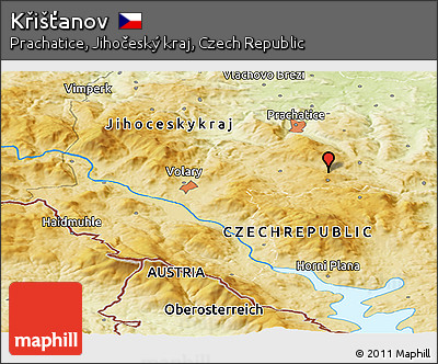 Physical Panoramic Map of Křišťanov
