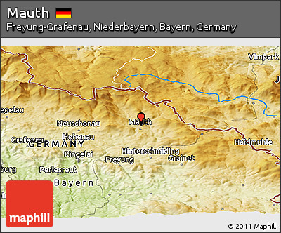 Physical Panoramic Map of Mauth