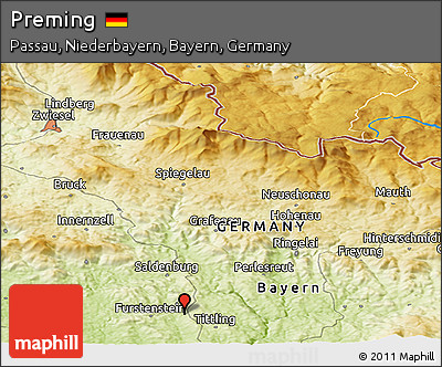 Physical Panoramic Map of Preming