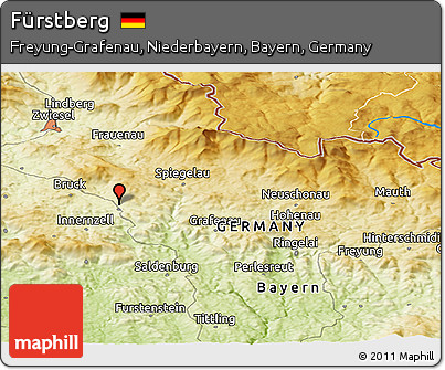 Physical Panoramic Map of Fürstberg