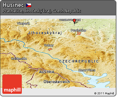 Physical Panoramic Map of Husinec