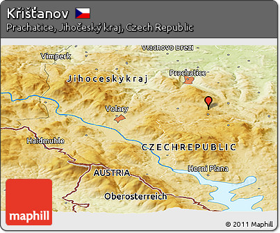 Physical Panoramic Map of Křišťanov