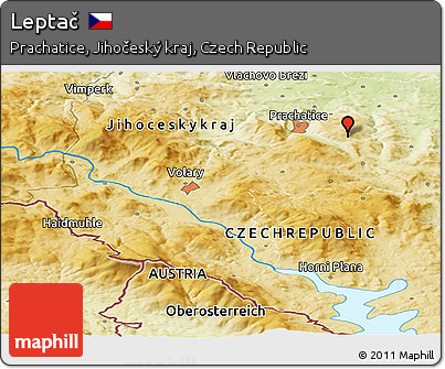 Physical Panoramic Map of Leptač