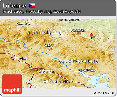 Physical Panoramic Map of Lučenice