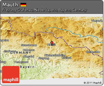 Physical Panoramic Map of Mauth