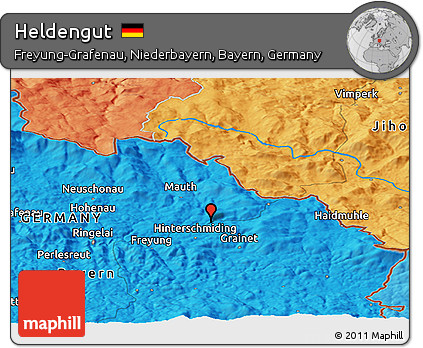 Political Panoramic Map of Heldengut