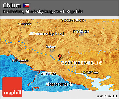 Political Panoramic Map of Chlum