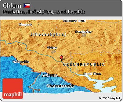 Political Panoramic Map of Chlum