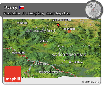 Satellite Panoramic Map of Dvory