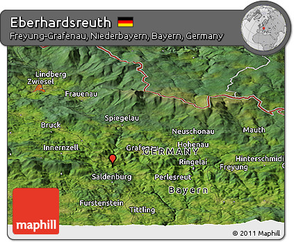 Satellite Panoramic Map of Eberhardsreuth