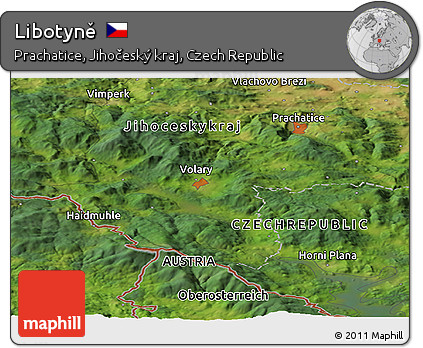 Satellite Panoramic Map of Libotyně