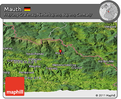 Satellite Panoramic Map of Mauth
