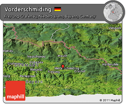 Satellite Panoramic Map of Vorderschmiding