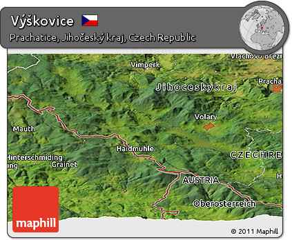 Satellite Panoramic Map of Výškovice