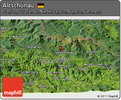 Satellite Panoramic Map of Altschönau
