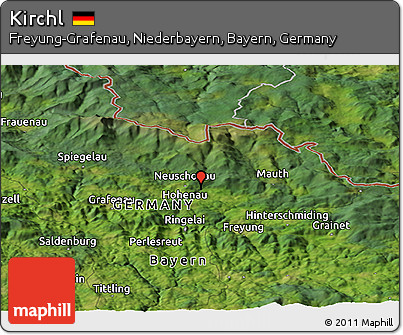 Satellite Panoramic Map of Kirchl