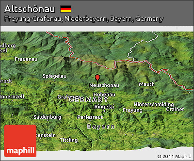 Satellite Panoramic Map of Altschönau