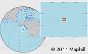 Gray Location Map of the area around 48° 54' 57" N, 140° 10' 30" W