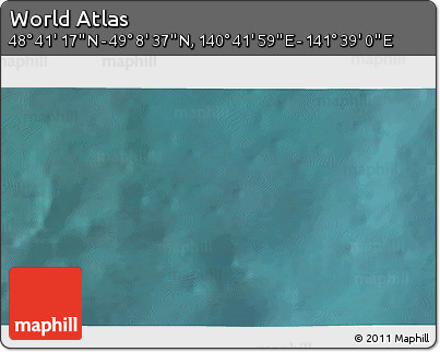 Satellite 3D Map of the Area around 48° 54' 57" N, 141° 10' 30" E
