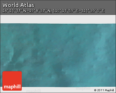 Satellite 3D Map of the Area around 48° 54' 57" N, 141° 10' 30" E