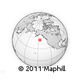 Outline Map of the Area around 48° 54' 57" N, 145° 16' 30" W, rectangular outline