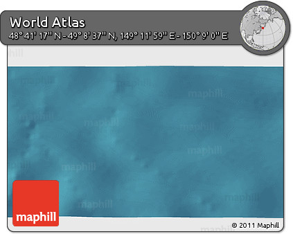 Satellite 3D Map of the Area around 48° 54' 57" N, 149° 40' 30" E