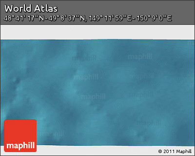 Satellite 3D Map of the Area around 48° 54' 57" N, 149° 40' 30" E