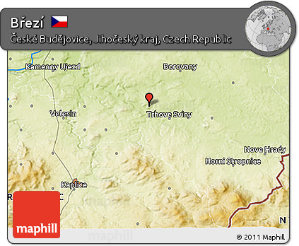 Physical 3D Map of Březí