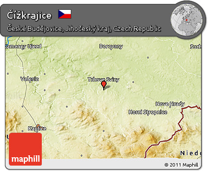 Physical 3D Map of Čížkrajice