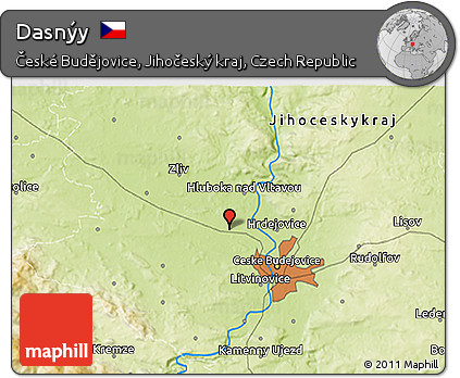 Physical 3D Map of Dasnýy