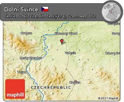 Physical 3D Map of Dolní Svince
