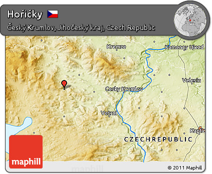 Physical 3D Map of Hořičky