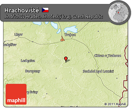 Physical 3D Map of Hrachoviště