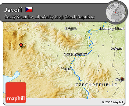 Physical 3D Map of Javoří