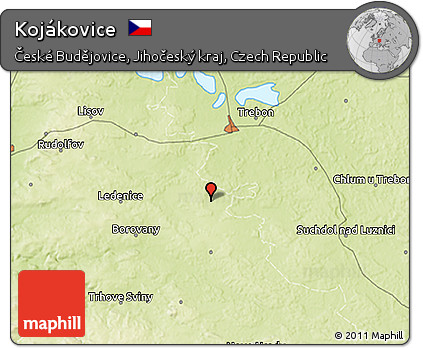 Physical 3D Map of Kojákovice
